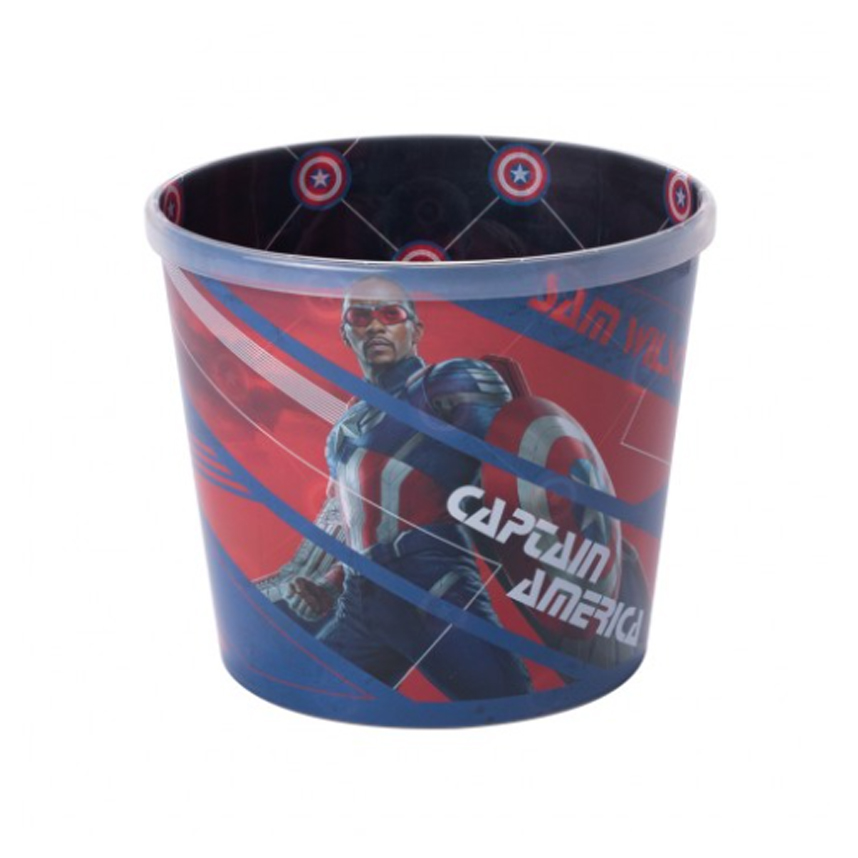 Balde De Pipoca Plasútil Decorado Capitão América 2,1 L