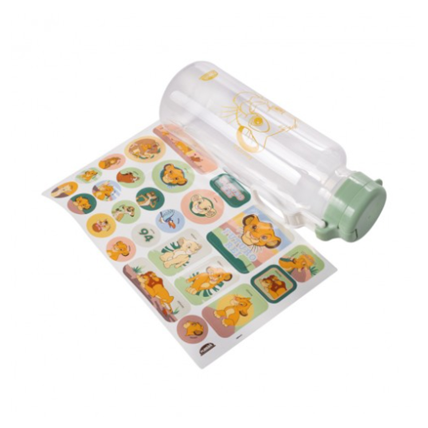 Garrafa Plasútil Abre Fácil 600 ml Com Adesivos O Rei Leão Garrafa Plasútil Abre Fácil 600 ml Com Adesivos O Rei Leão