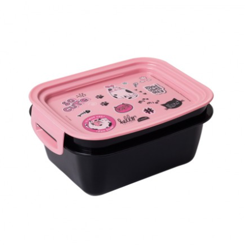 Pote Plasútil Com Travas Laterais Decoração Cute 630 ml Pote Plasútil Com Travas Laterais Decoração Cute 630 ml