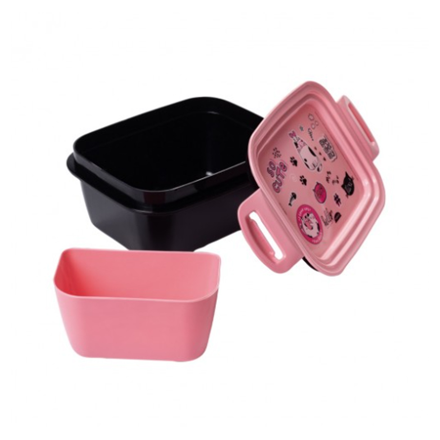 Pote Plasútil Com Travas Laterais Decoração Cute 630 ml Pote Plasútil Com Travas Laterais Decoração Cute 630 ml