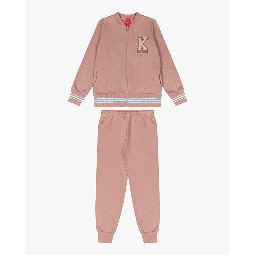 Conjunto Infantil Kely Kety Jaqueta Estampada College Bord