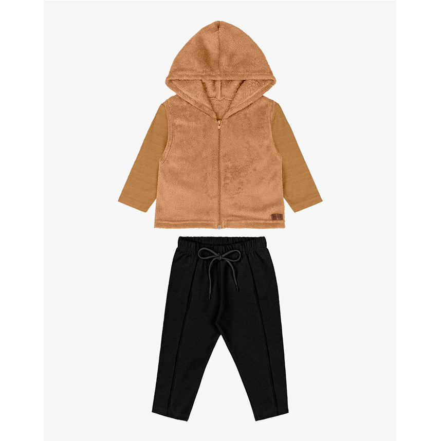 Conjunto Infantil Reirex Camiseta Com Colete E Calça Conjunto Infantil Reirex Camiseta Com Colete E Calça