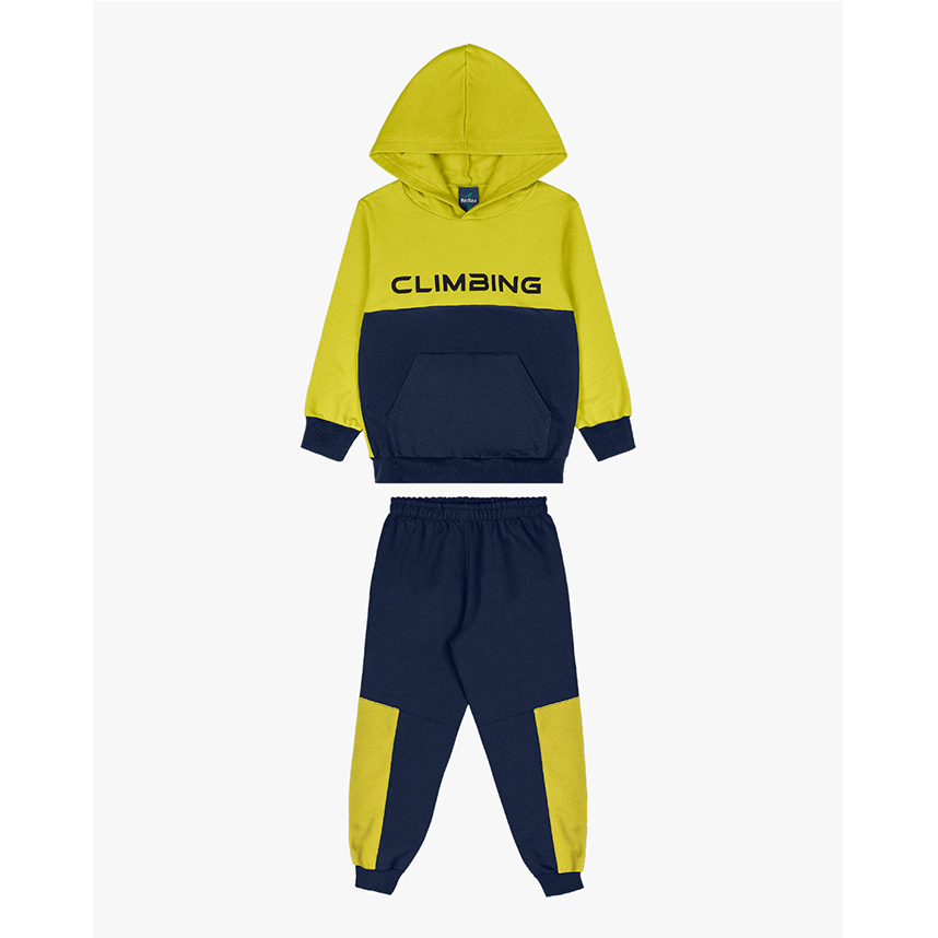 Conjunto Moletom Infantil Reirex Blusão Estampa Climbing