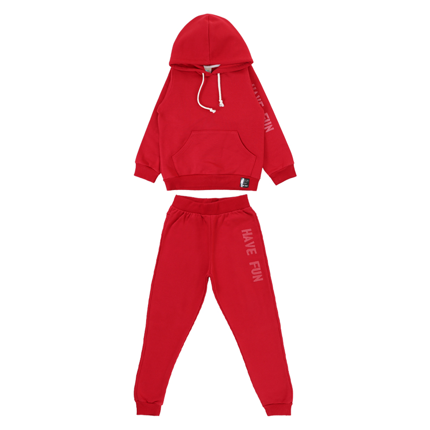 Conjunto Infantil Have Fun Blusão Com Capuz Detalhe Bolso