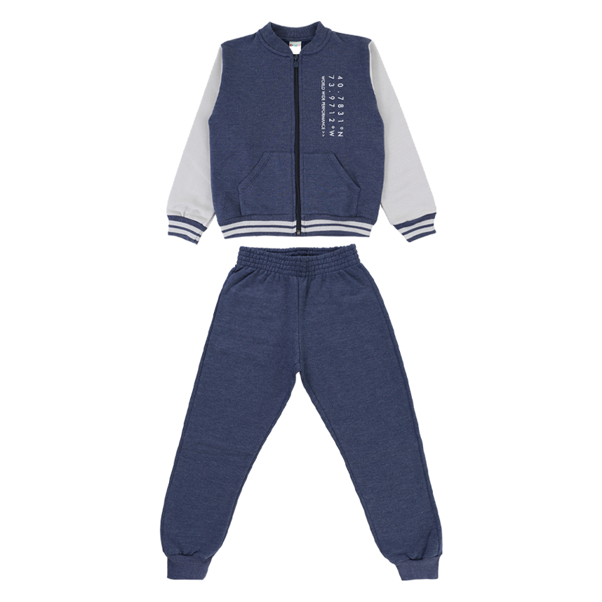 Conjunto Infantil Have Fun Blusão Com Zíper E Bolso Canguru