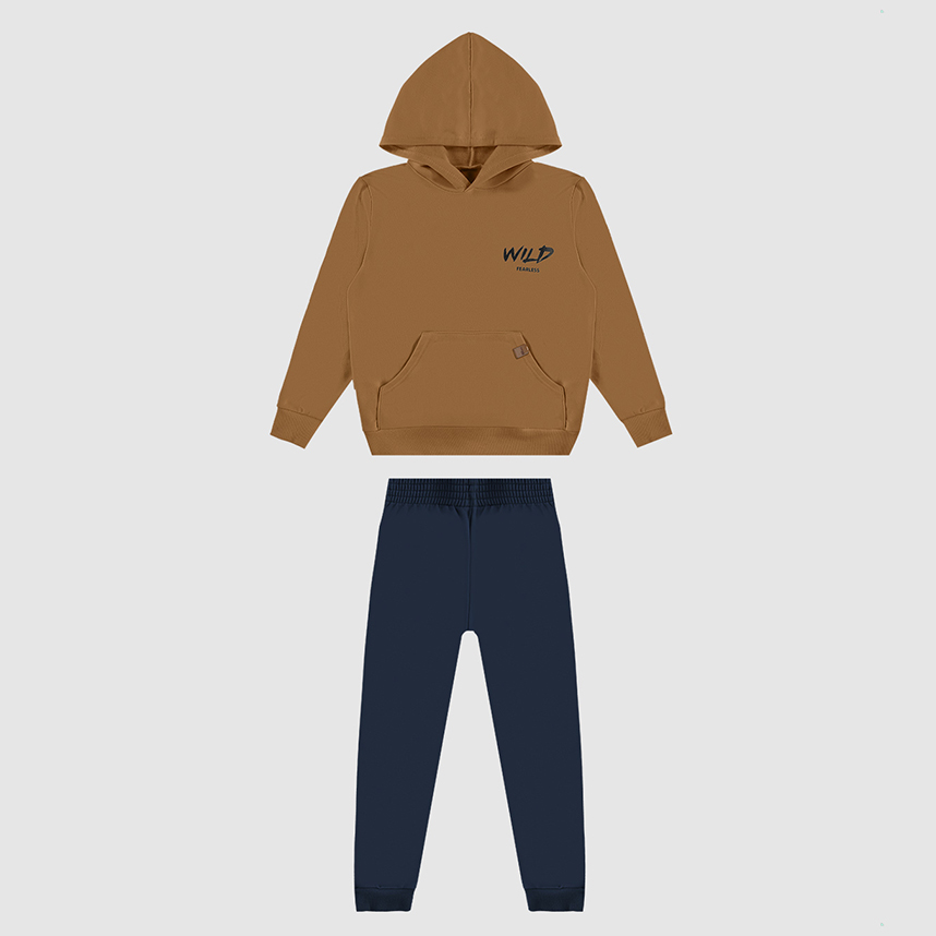 Conjunto Infantil Malwee Blusão Em Moletom Com Capuz