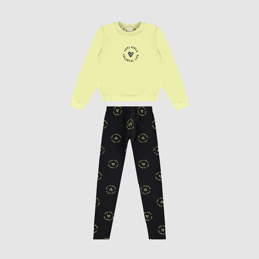 Conjunto Infantil Malwee Blusão Estampado Menina