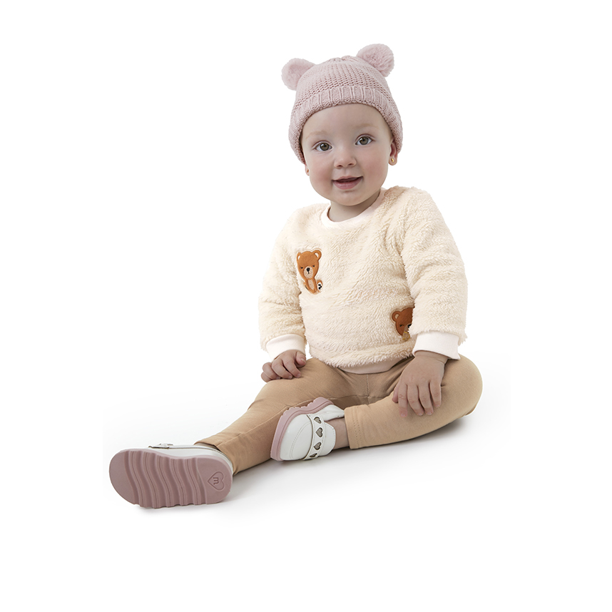 Conjunto Infantil Carinhoso Blusão Pelinho Urso