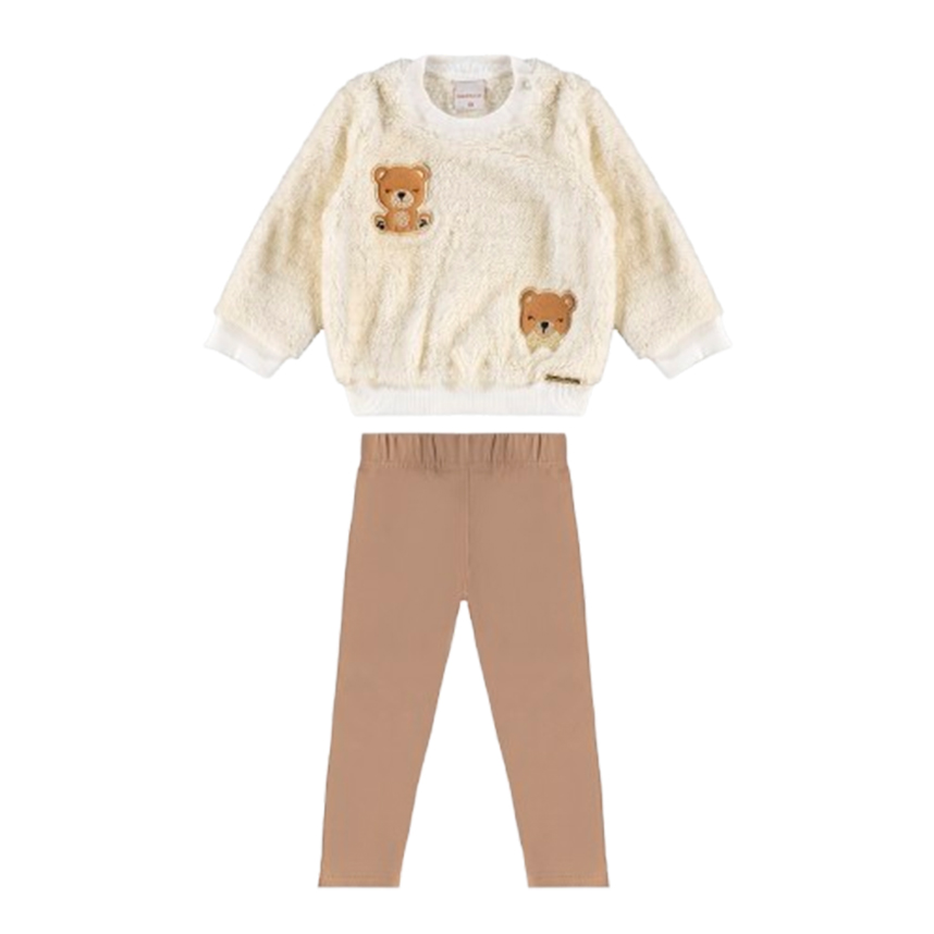 Conjunto Infantil Carinhoso Blusão Pelinho Urso