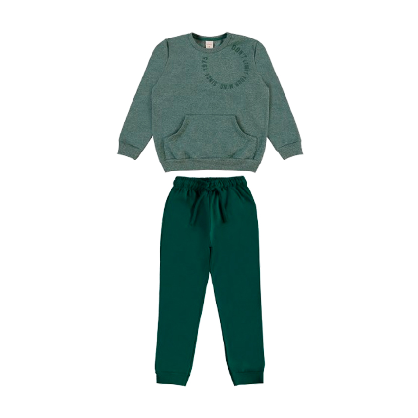 Conjunto Infantil Carinhoso Blusão Bolso Canguru