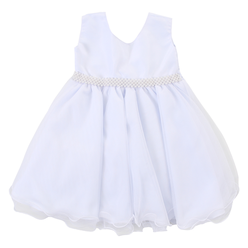 Vestido Bebê Nelu Com Pérolas E Bolero Bordado Vestido Bebê Nelu Com Pérolas E Bolero Bordado