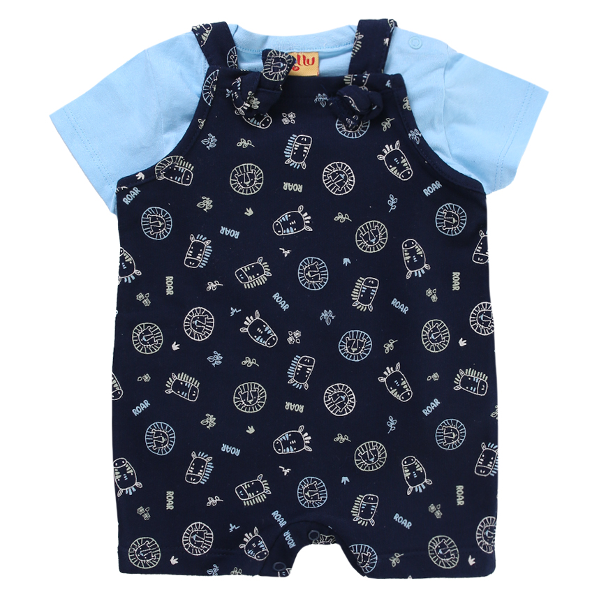 Conjunto Bebê Rollu Jardineira Moletom e Camiseta Meia Malha Conjunto Bebê Rollu Jardineira Moletom e Camiseta Meia Malha