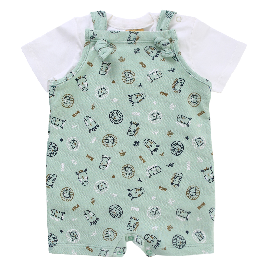 Conjunto Bebê Rollu Jardineira Moletom e Camiseta Meia Malha Conjunto Bebê Rollu Jardineira Moletom e Camiseta Meia Malha