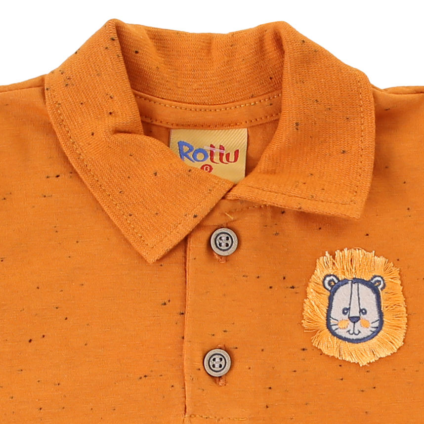 Camisa Polo Bebê Rollu Meia Malha Botonê