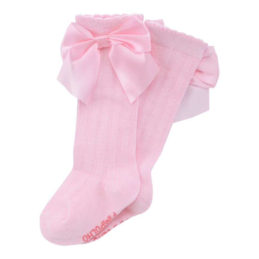 Meia 3/4 Infantil Pimpolho De Festa Com Laço De Cetim
