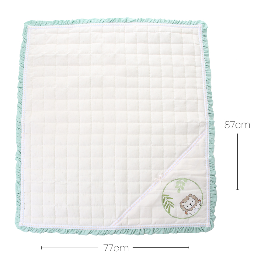 Manta Tiquinho Baby Bordada Babados Safari Manta Tiquinho Baby Bordada Babados Safari