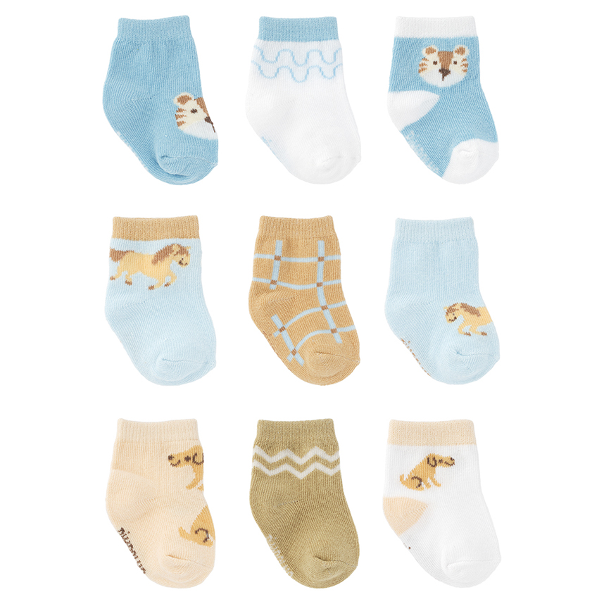 Kit Meia Bebê Pimpolho Antiderrapante 03 Unidades Sortidas