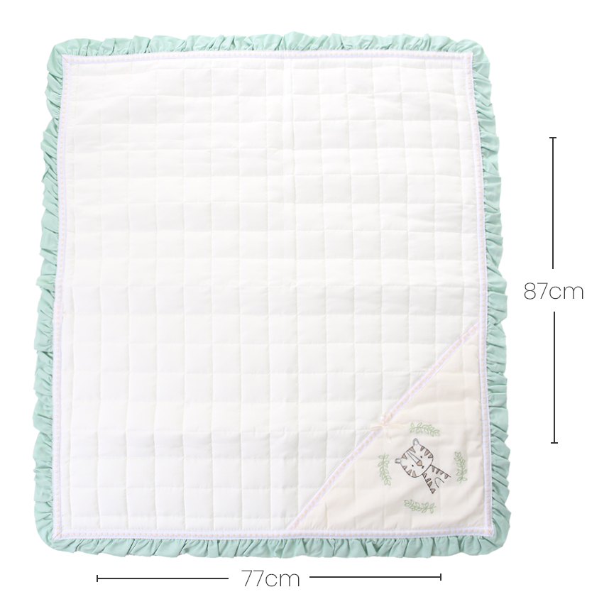 Manta Tiquinho Baby Bordada Babados Tigre Manta Tiquinho Baby Bordada Babados Tigre