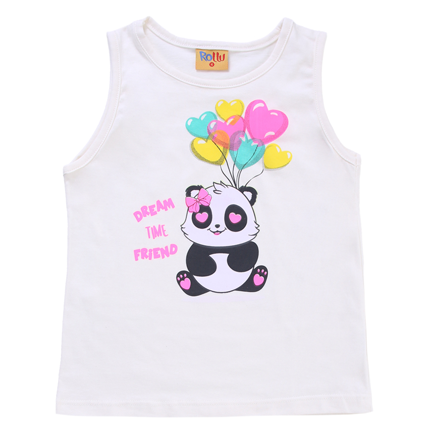 Conjunto Infantil Rollu Regata E Short Meia Malha Panda