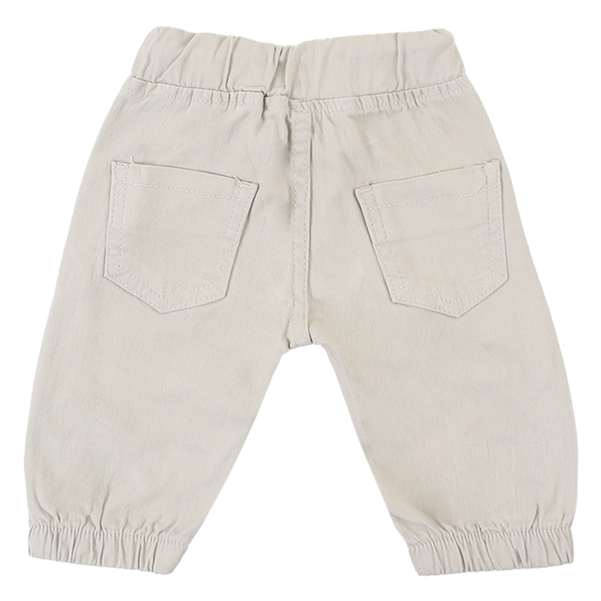 Calça Bebê Oznes Sarja Cós Elástico Bordado Corações Calça Bebê Oznes Sarja Cós Elástico Bordado Corações