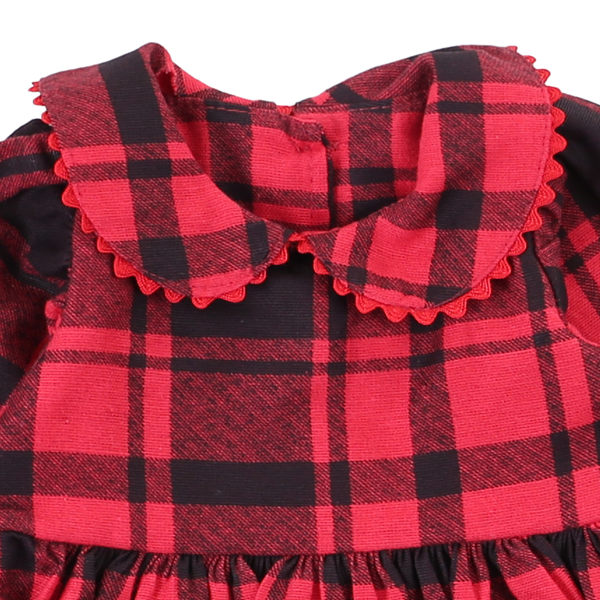 Vestido Bebê Din Don Xadrez Gola Sianinha Vestido Bebê Din Don Xadrez Gola Sianinha