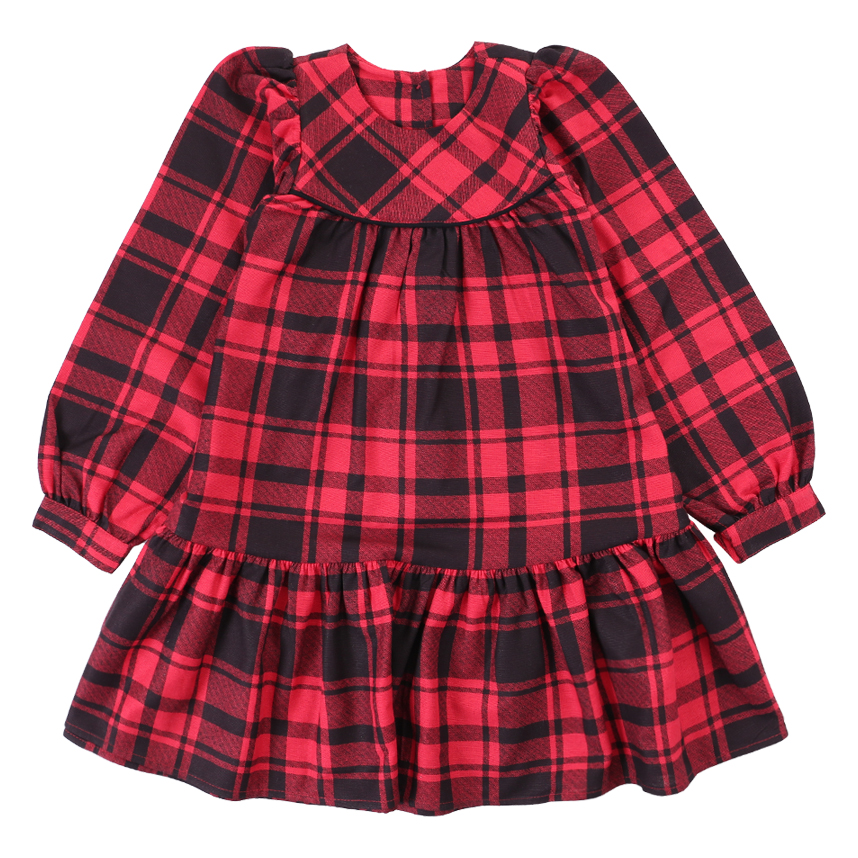 Vestido Infantil Color Girl Xadrez Pala Redonda Vestido Infantil Color Girl Xadrez Pala Redonda