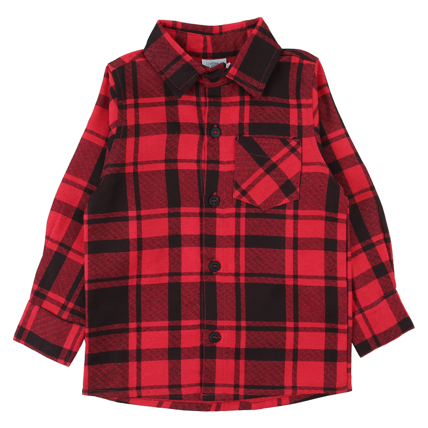 Camisa Infantil Gijo Kids Xadrez Manga Longa