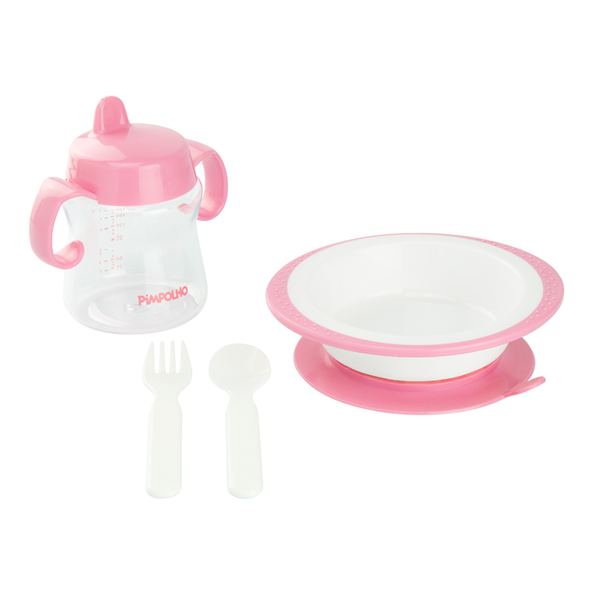 Kit de Alimentação Pimpolho Rosa com 4 Peças Kit de Alimentação Pimpolho Rosa com 4 Peças