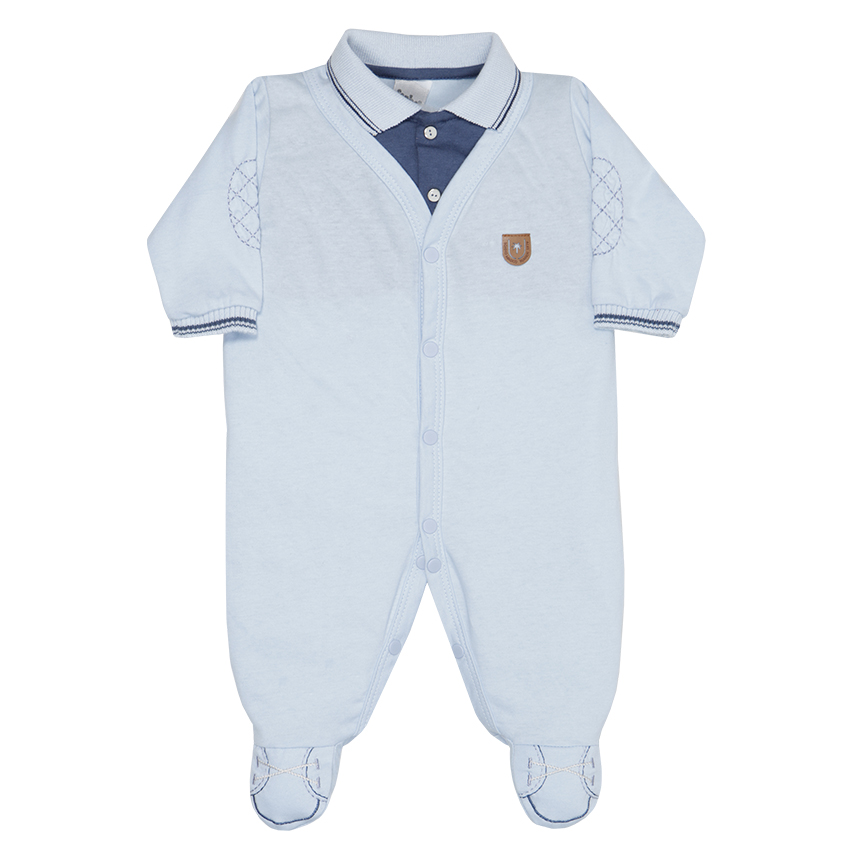 Macacão Longo Bebê Menino Sonho Mágico com Bordado Macacão Longo Bebê Menino Sonho Mágico com Bordado