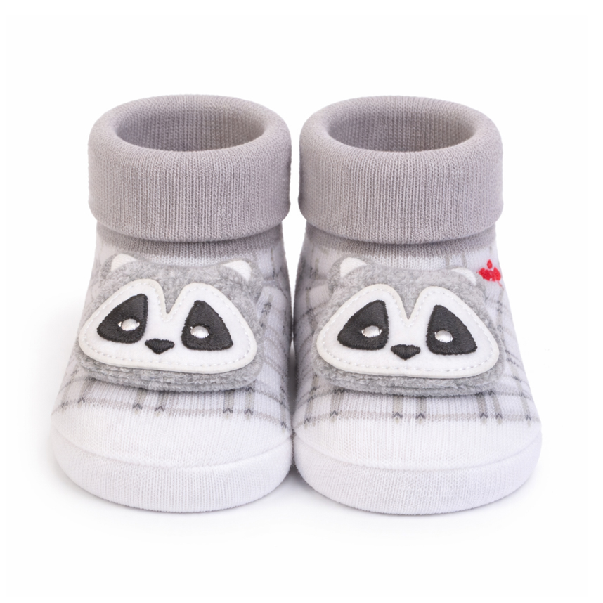 Meia Bebê Duck Menino Com Estampa Aplicação de Bichinho