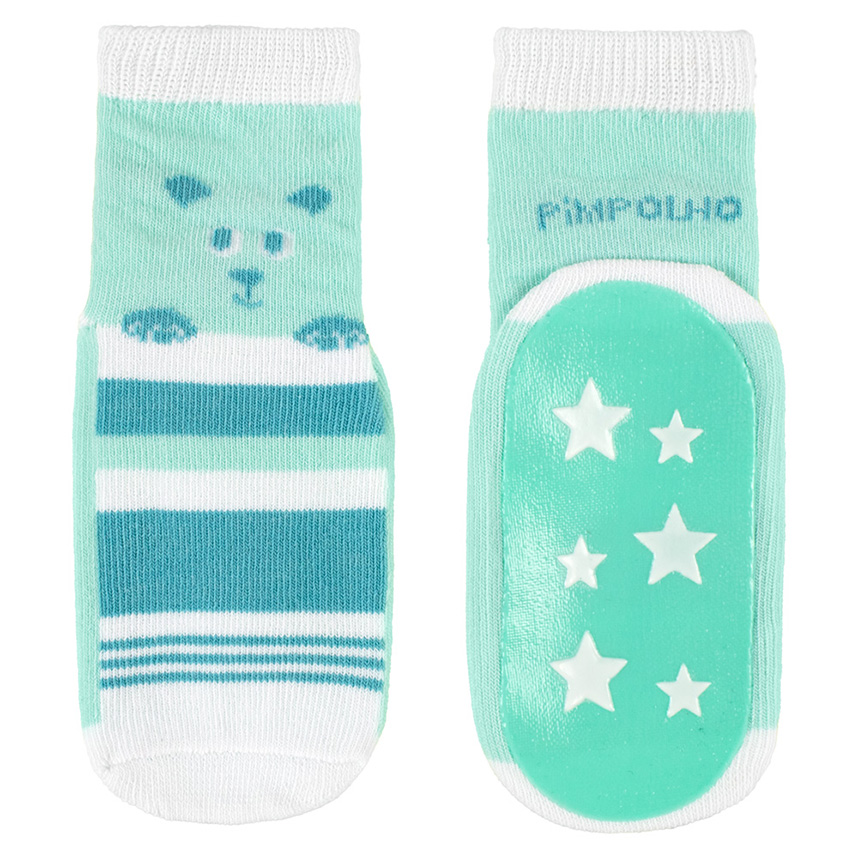 Meia Bebê Pimpolho Antiderrapante Estampas Sortidas Meia Bebê Pimpolho Antiderrapante Estampas Sortidas