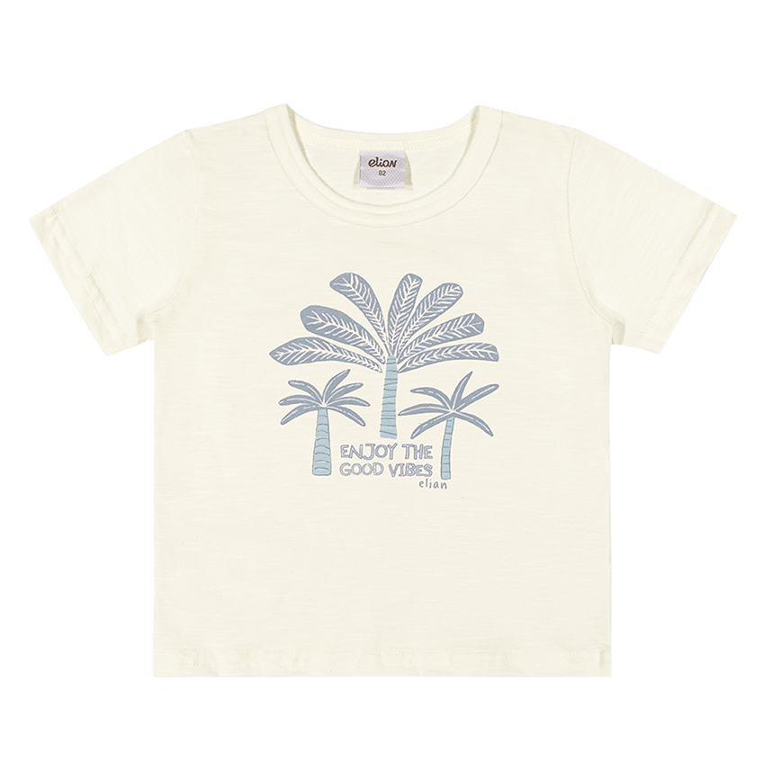 Camiseta Infantil Elian Em Malha Flamê Estampada
