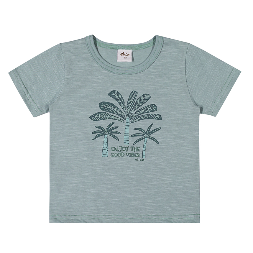 Camiseta Infantil Elian Em Malha Flamê Estampada