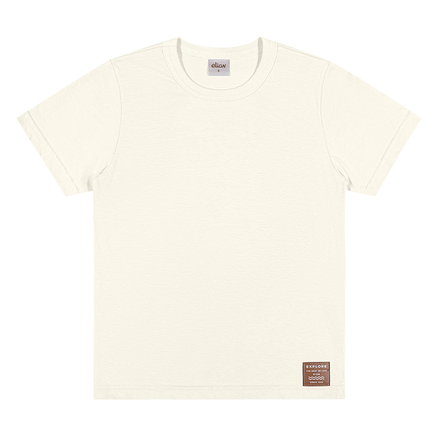 Camiseta Infantil Elian Meia Malha Estampa Nas Costas