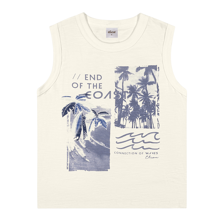 Camiseta Infantil Elian Regata Malha Em Malha Flamê