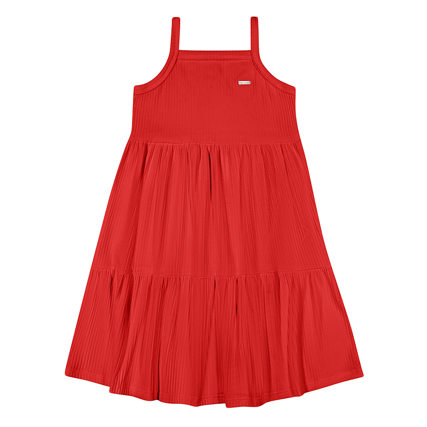 Vestido Infantil Elian Alcinha Em Malha Canelada