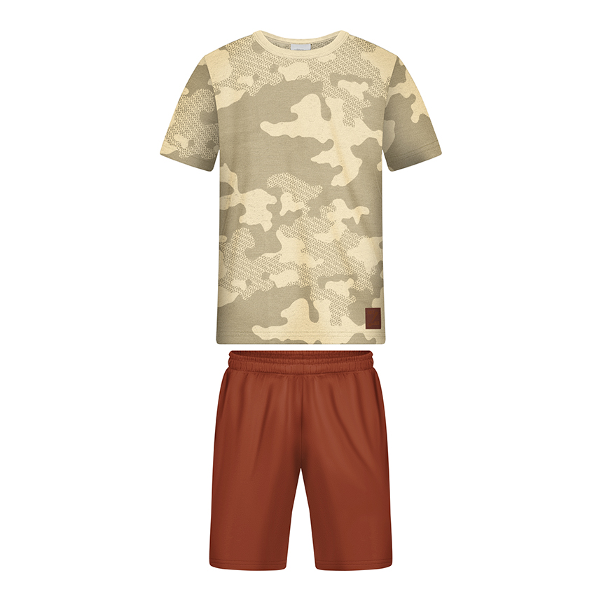 Conjunto Infantil Alakazoo Camiseta Malha E Short Moletom Conjunto Infantil Alakazoo Camiseta Malha E Short Moletom