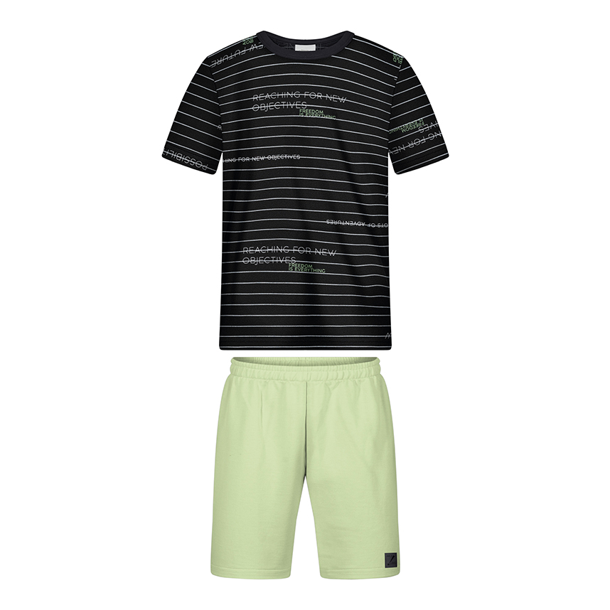 Conjunto Infantil Alakazoo Camiseta Malha E Short Moletom Conjunto Infantil Alakazoo Camiseta Malha E Short Moletom