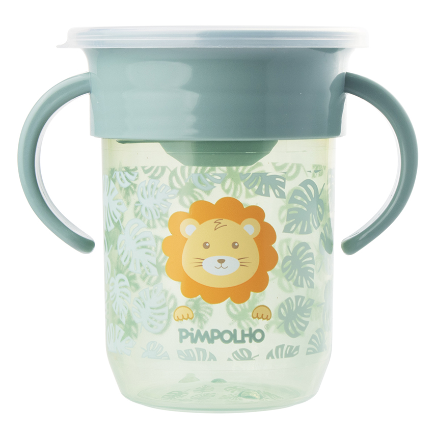 Copo Infantil Pimpolho Com Alça E Tampa 240 ml