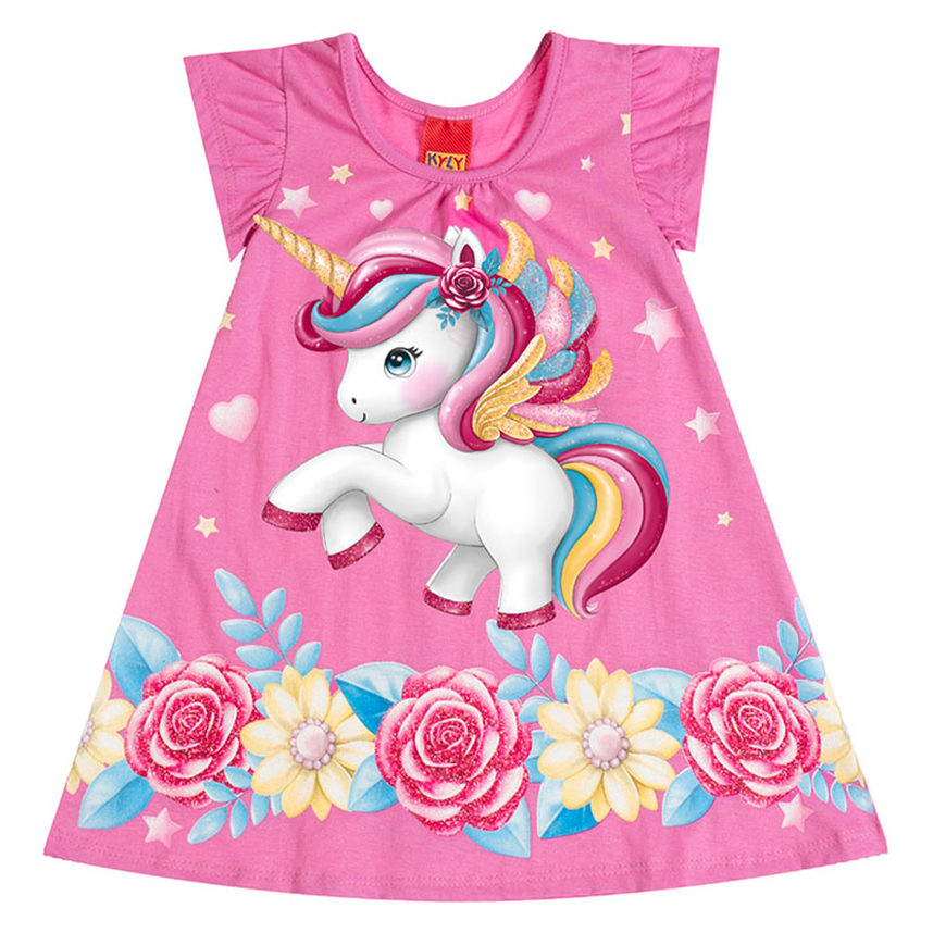 Vestido Bebê Kyly Em Meia Malha Estampado Vestido Bebê Kyly Em Meia Malha Estampado