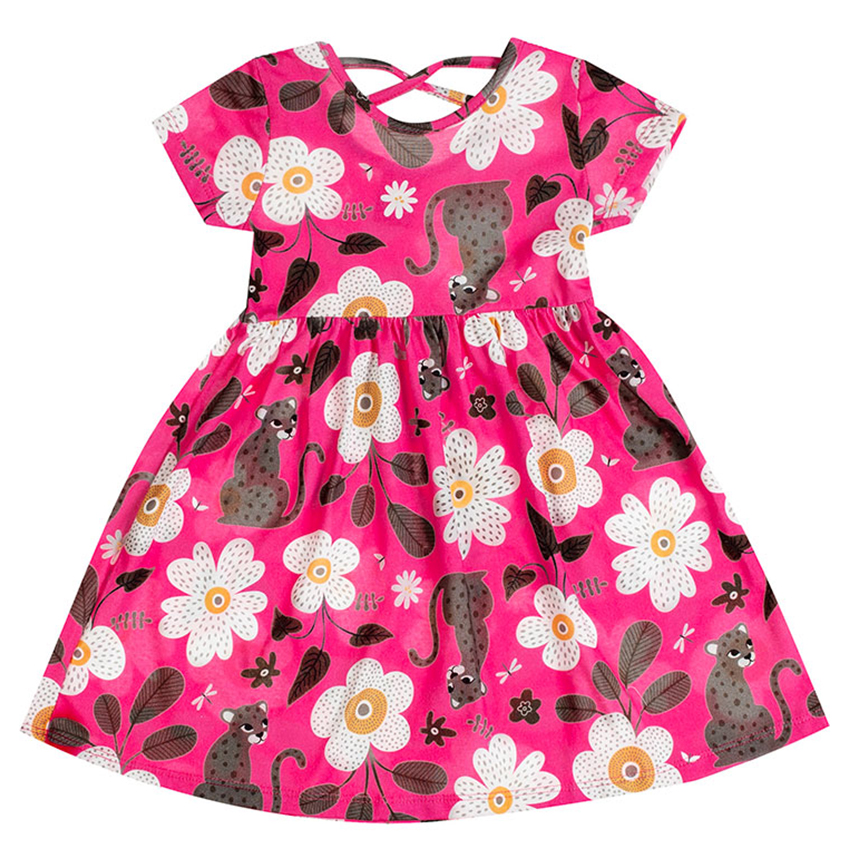 Vestido Infantil Kyly Em Meia Malha Estampado Vestido Infantil Kyly Em Meia Malha Estampado