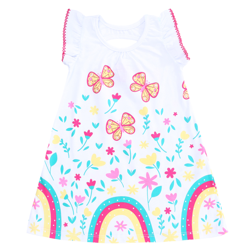 Vestido Infantil Kyly Em Meia Malha Estampado Vestido Infantil Kyly Em Meia Malha Estampado