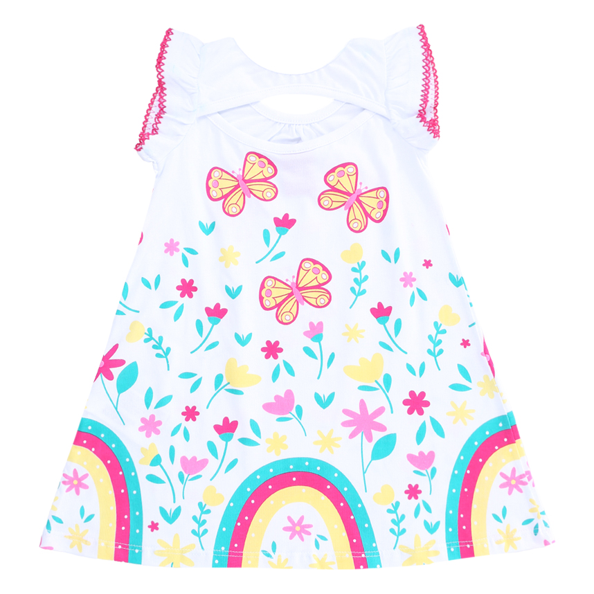 Vestido Infantil Kyly Em Meia Malha Estampado Vestido Infantil Kyly Em Meia Malha Estampado