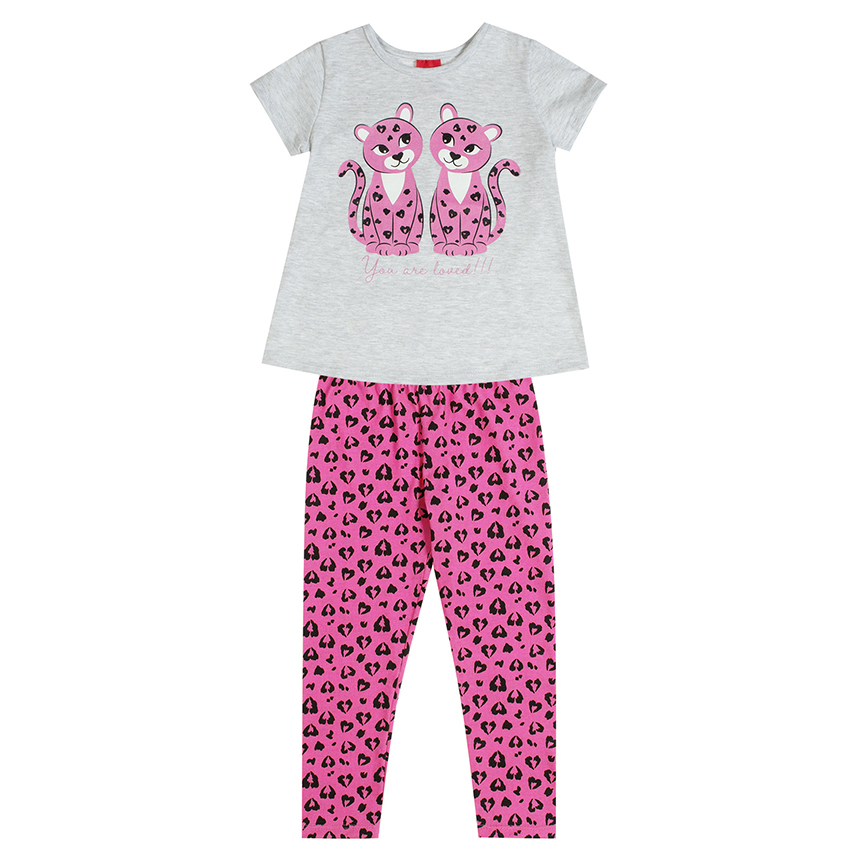 Conjunto Infantil Kyly Blusa Em Meia Malha e Legging Cotton Conjunto Infantil Kyly Blusa Em Meia Malha e Legging Cotton