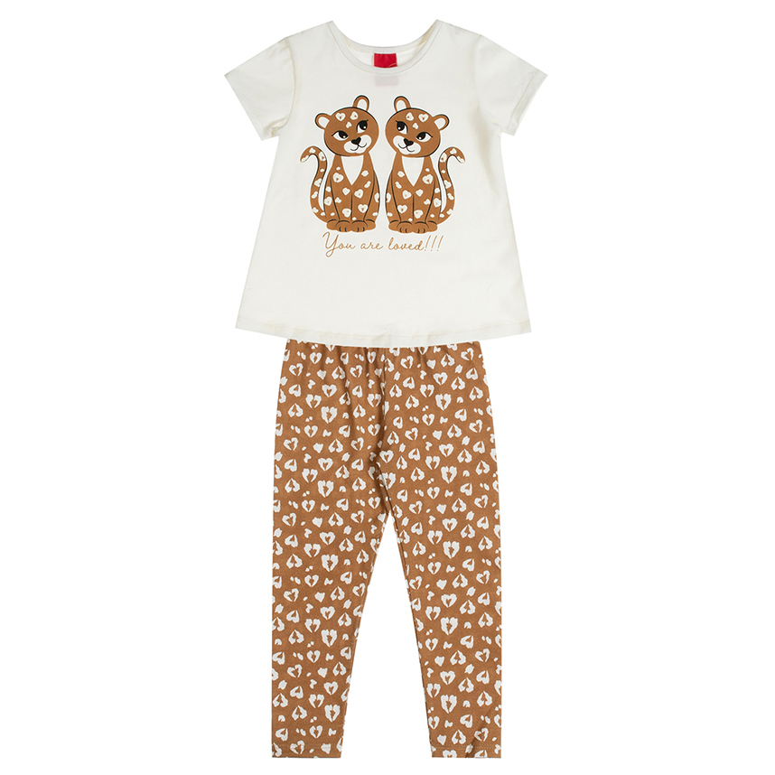 Conjunto Infantil Kyly Blusa Em Meia Malha e Legging Cotton Conjunto Infantil Kyly Blusa Em Meia Malha e Legging Cotton