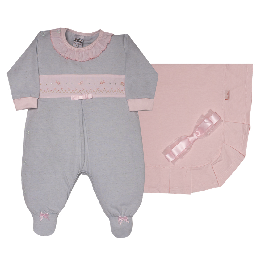 Saída Maternidade Sonho Mágico Renda com Laço 2 Peças Saída Maternidade Sonho Mágico Renda com Laço 2 Peças