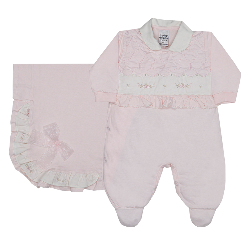 Saída Maternidade Sonho Mágico Detalhe Bordado 2 Peças Saída Maternidade Sonho Mágico Detalhe Bordado 2 Peças