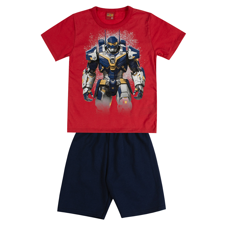 Conjunto Infantil Kyly Camiseta Malha E Bermuda Moletom Conjunto Infantil Kyly Camiseta Malha E Bermuda Moletom