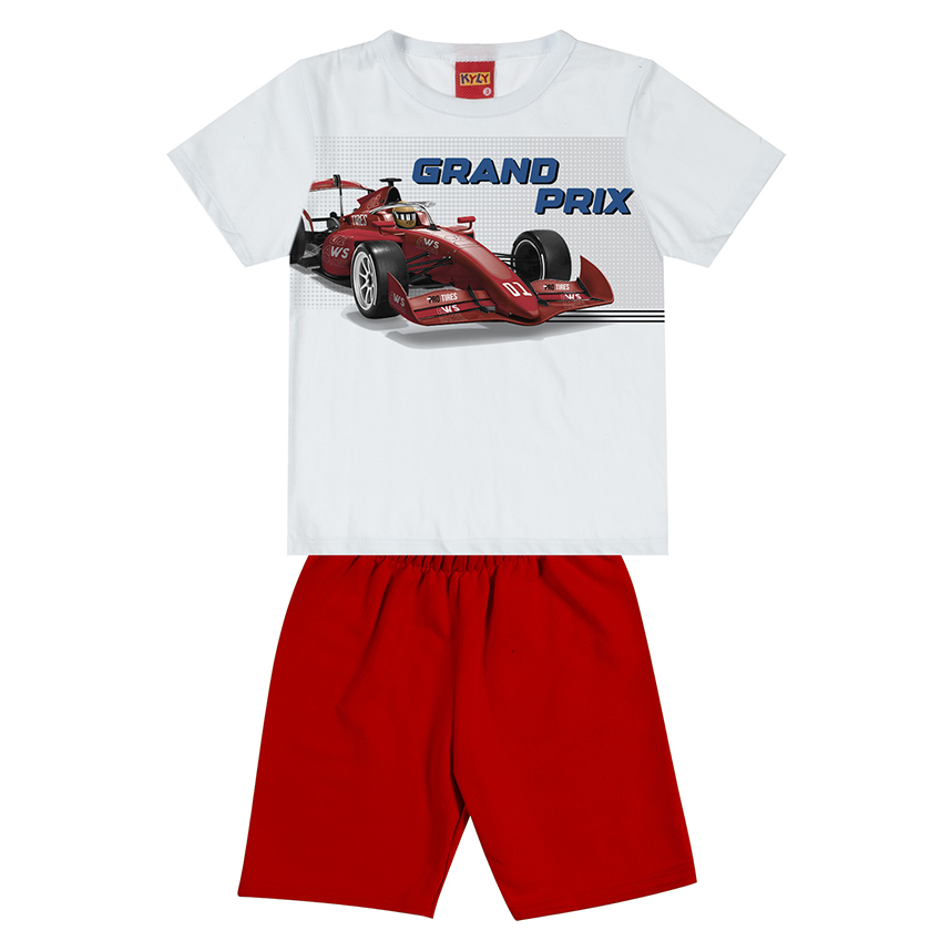 Conjunto Infantil Kyly Camiseta Malha E Bermuda Moletom Conjunto Infantil Kyly Camiseta Malha E Bermuda Moletom