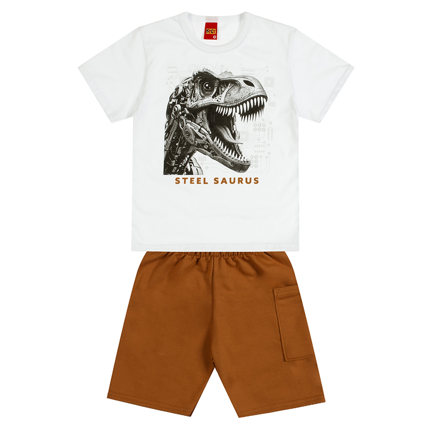 Conjunto Infantil Kyly Camisa Meia Malha E Bermuda Moletom Conjunto Infantil Kyly Camisa Meia Malha E Bermuda Moletom